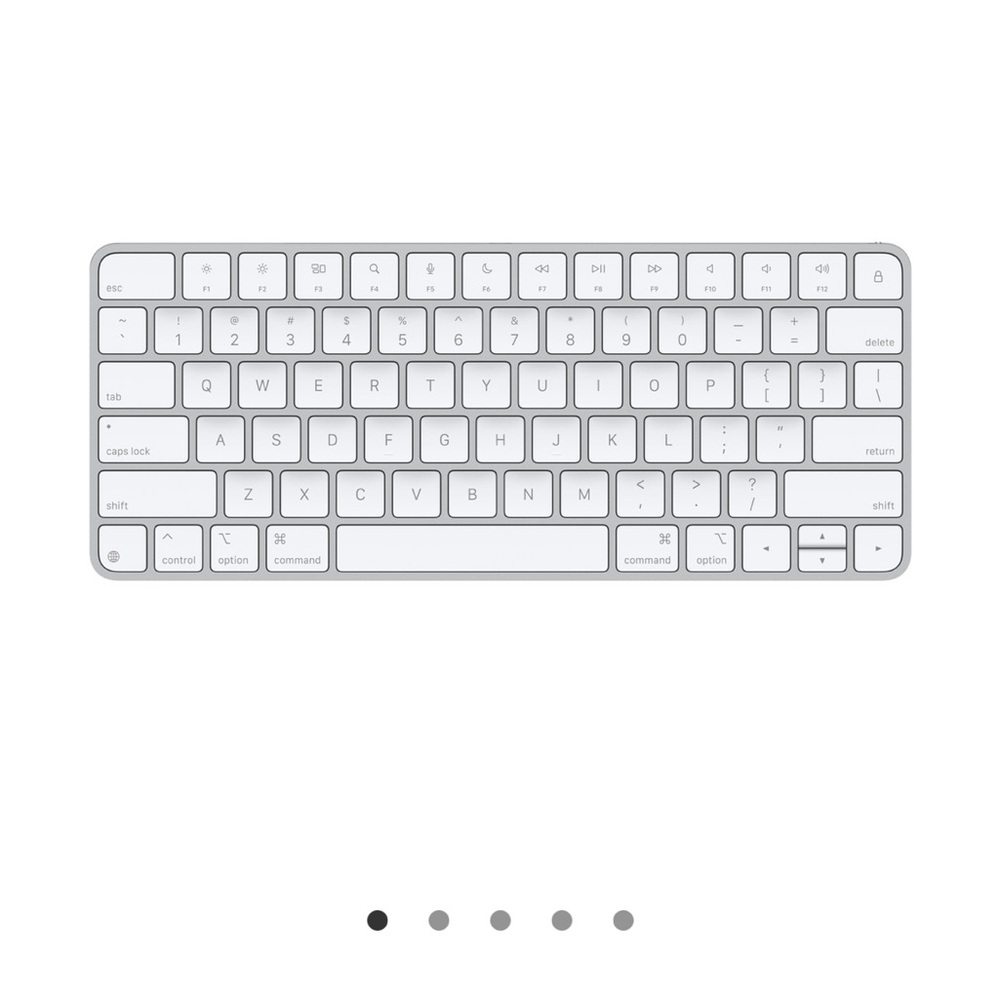 Apple Sleek White Wireless Keyboard charging type